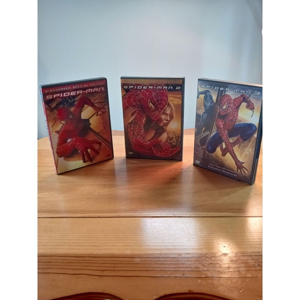 Spiderman 1-3 Toby McGuire‎ DVDs 2002, 2004, 2007 Trilogy 🕸️🕸️
